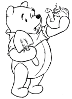 A coloring page of winnie the pooh